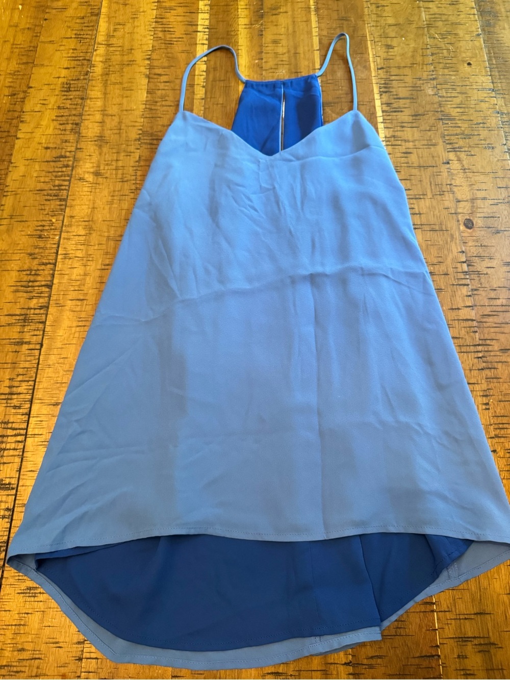 Express Medium Light Blue Spaghetti Strap Tank Top